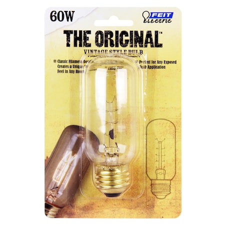 Feit Electric Feit The Original 60 W T12 Vintage Incandescent Bulb E26 (Medium) Soft White 1 pk 60T12